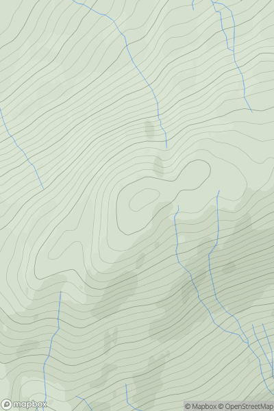 Thumbnail image for Creag Bhreac [Fort William to Loch Treig & Loch Leven] showing contour plot for surrounding peak